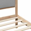 vidaXL Cadre de lit avec t&ecirc;te de lit Gris clair 135 x 190 cm tissu