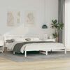 vidaXL Cadre de lit avec t&ecirc;te de lit Blanc 180 x 200 cm Pin massif