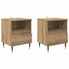 vidaXL Cabinet de chevet 2 pcs Ch&ecirc;ne artisanal 40 x 35 x 50 cm