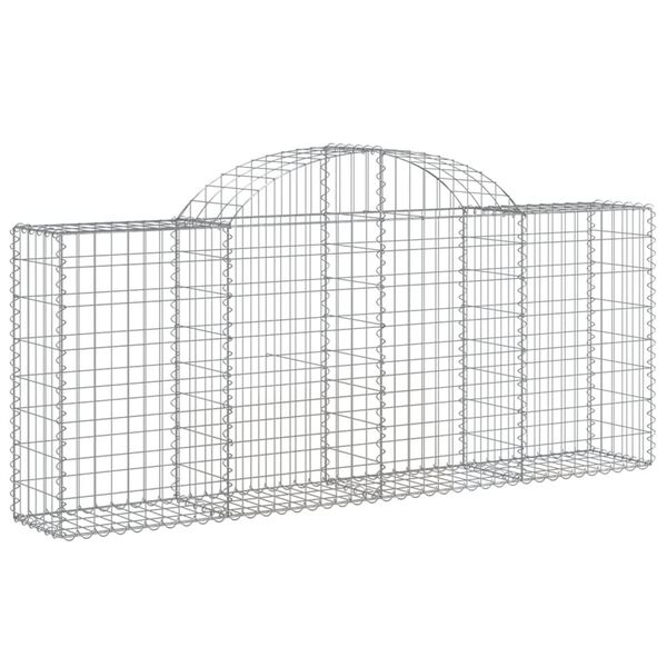 vidaXL Paniers &agrave; gabions arqu&eacute;s 6 pcs 200x30x80/100 cm Fer galvanis&eacute;