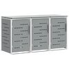 vidaXL Stockage de bac &agrave; d&eacute;chets Acier inoxydable Gris