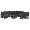vidaXL Ensemble de canap&eacute; de jardin 12 pc Gris et Gris fonc&eacute; polyrotin