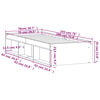 vidaXL Cadre de lit sans matelas blanc 75x190 cm