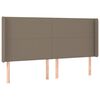 vidaXL Sommier &agrave; lattes de lit matelas LED Taupe 200x200 cm Tissu