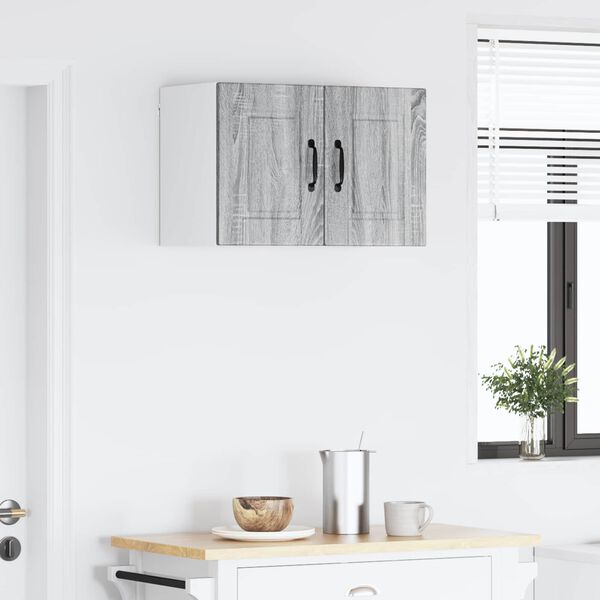 vidaXL Armoire de cuisine avec porte 2 pcs Gris Sonoma 30 x 31 x 40 cm