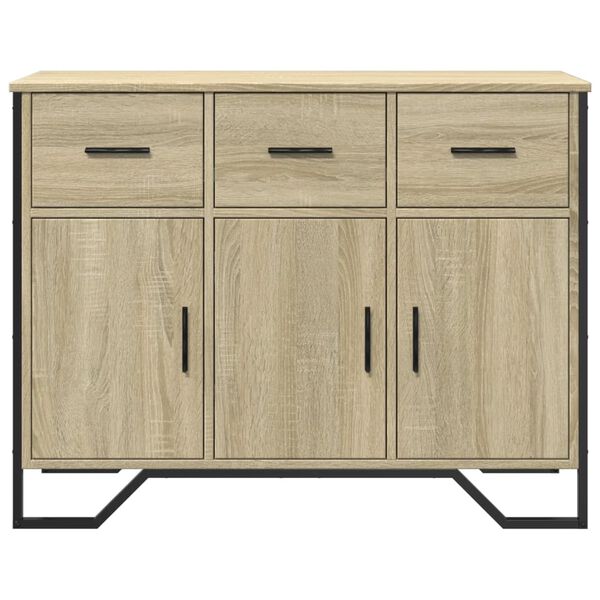 vidaXL Buffet chêne sonoma 97x32,5x74,5 cm bois d'ingénierie