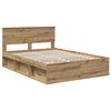 vidaXL Cadre de lit Ch&ecirc;ne artisan 140 x 200 cm Pin massif