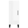vidaXL Buffet haut Blanc brillant 34,5x34x180 cm Bois d'ing&eacute;nierie