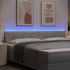 vidaXL T&ecirc;te de lit LED Gris clair 200 cm Polyester