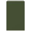 vidaXL Tables de chevet 2 pcs vert olive 34,5x39x62 cm acier