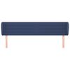 vidaXL T&ecirc;te de lit avec oreilles Bleu 203x23x78/88 cm Tissu
