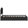 vidaXL Lit de Rangement Noir 100 x 200 cm Bois d'ing&eacute;nierie