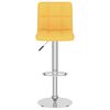 vidaXL Tabouret de bar Jaune moutarde Tissu