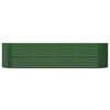 vidaXL Lit sur&eacute;lev&eacute; de jardin Acier galvanis&eacute; 296x80x68 cm Vert