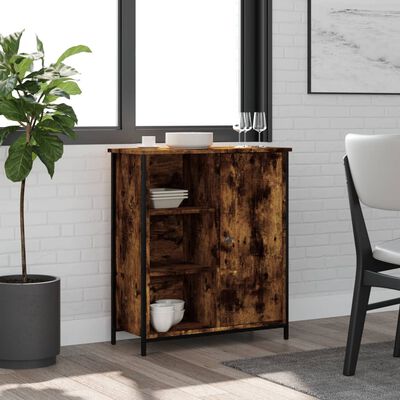 vidaXL Buffet chêne fumé 70x30x80 cm bois d'ingénierie