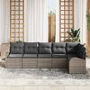vidaXL Ensemble de canap&eacute; de jardin Gris polyrotin