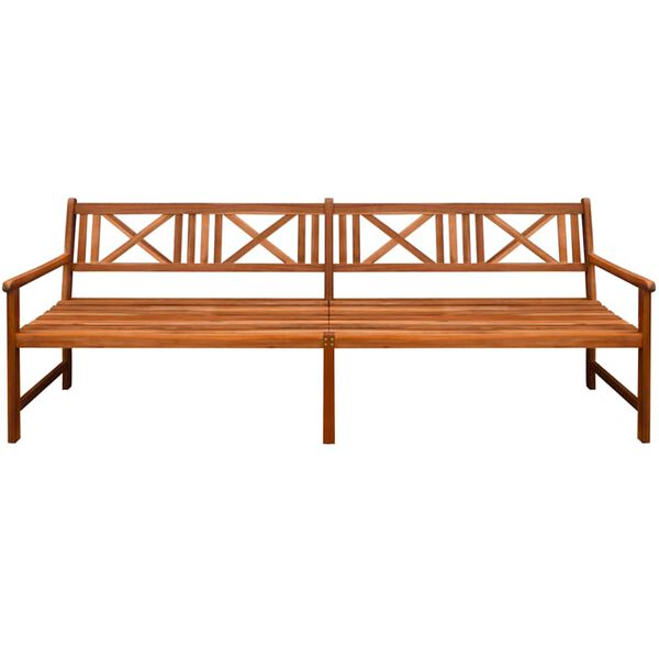 vidaXL Banc de jardin avec coussins 240 cm Bois solide d'acacia