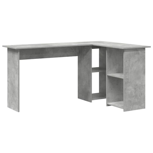 vidaXL Bureau Gris b&eacute;ton 142 x 102 x 73 cm Bois d'ing&eacute;nierie