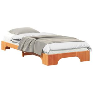 vidaXL Cadre de lit Marron 80 x 210 cm Pin massif