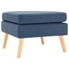 vidaXL Repose-pied Bleu Tissu