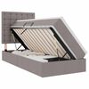 vidaXL Lit avec rangement et LED avec LED Taupe 90 x 200 cm Polyester
