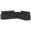 vidaXL Ensemble de Canap&eacute;s 7 pcs Noir Rattan synth&eacute;tique et acier