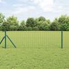 vidaXL Cl&ocirc;ture avec poteau Vert 0,4 x 50 m Acier et PVC
