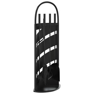 vidaXL Ensemble d'ustensiles de chemin&eacute;e 5 pi&egrave;ces 23 x 15 x 66 cm Acier