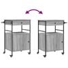 vidaXL Chariot de cuisine sonoma gris 56x43x89,5 cm bois d'ing&eacute;nierie