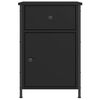 vidaXL Table de chevet noir 40x42x60 cm bois d&rsquo;ing&eacute;nierie