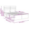 vidaXL Cadre de lit Bois ancien 150 x 200 cm Pin massif