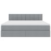 vidaXL Lit avec rangement et LED Gris clair 180 x 200 cm Polyester