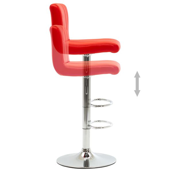 vidaXL Tabouret de bar Rouge Similicuir