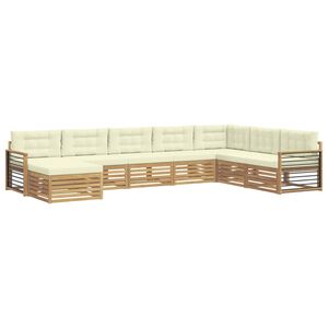 vidaXL Ensemble de canap&eacute;s d'ext&eacute;rieur 8 pc Blanc et cr&egrave;me