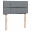 vidaXL Sommier &agrave; lattes de lit avec matelas gris clair 80x200 cm tissu