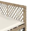 vidaXL Ensemble &agrave; manger de jardin avec coussins 5pcs Beige poly rotin