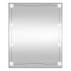 vidaXL Miroir mural avec lumi&egrave;res LED 50x60 cm verre rectangulaire