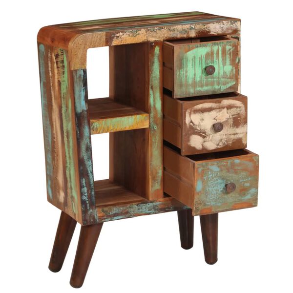 vidaXL Buffet 55x30x80 cm bois massif de récupération