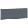 vidaXL Coussin de t&ecirc;te de lit Hanko gris fonc&eacute; 120 cm velours