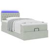 vidaXL Cadre de lit ottoman et matelas gris clair 90x200 cm velours