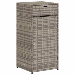 vidaXL Armoire de rangement de jardin gris 55x55x111 cm r&eacute;sine tress&eacute;e
