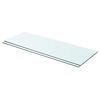 vidaXL Panneaux d'&eacute;tag&egrave;re 2 pcs Verre Transparent 70x25 cm
