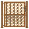 vidaXL Portail de jardin 100x100 cm en acier patin&eacute; avec croix