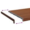 vidaXL Appui de fen&ecirc;tre Bois Brun 80 x 45 x 4,5 cm PVC