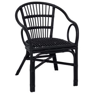 vidaXL Chaise empilable Noir 58 x 60 x 81 cm Rotin