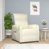 vidaXL Fauteuil de massage Cr&egrave;me Similicuir