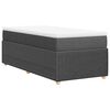 vidaXL Sommier &agrave; lattes de lit avec matelas Gris fonc&eacute; 100x200cm Tissu