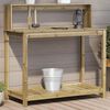 vidaXL Table de rempotage et &eacute;tag&egrave;res 108x50x109,5 cm bois massif pin