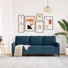 vidaXL Canap&eacute; &agrave; 3 places Bleu 180 cm Velours