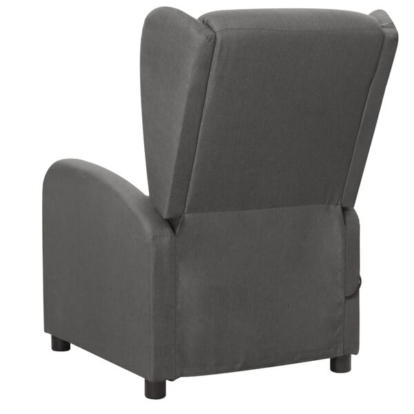 vidaXL Fauteuil de massage Gris clair Tissu